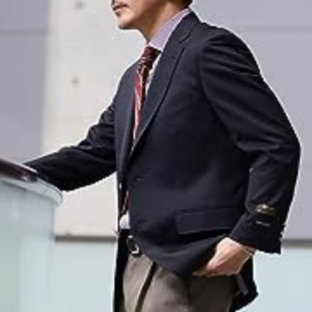 Stanley Blacker Men's (2) Button  Luxury Blazer with Metallic Style Buttons - Picture 7 of 16